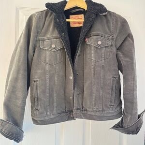 Levi's Black Sherpa Lined Jacket